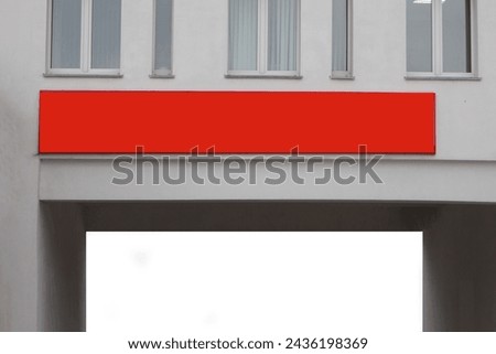Blank store signage sign design mockup isolated, Clear shop template.