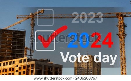 US Election Day 2021 banner, backdrop, flyer, wallpaper, online or offline publication, etc. with US flag frame ornament. 