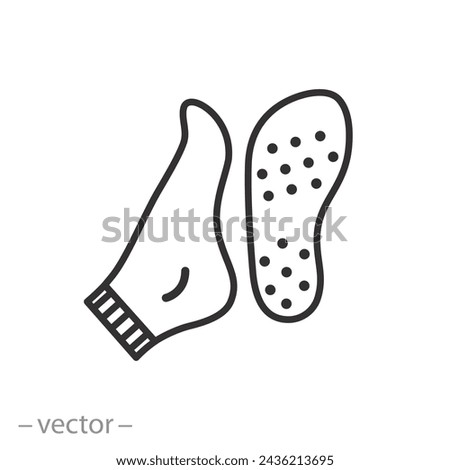 silicone antislip socks icon, anti-slip surface, non slip sole, vector illustration eps 10 Royalty-Free Stock Photo #2436213695