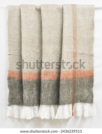 Mohair and Ring yarn Throw blanket with high resolution
