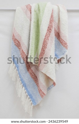 Mohair and Ring yarn Throw blanket with high resolution
