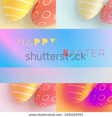 colorful Easter wish egg card