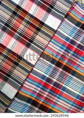  fabric  plaid Cotton of colorful background and abstract texture 