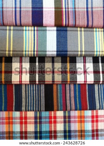   plaid Cotton fabric of colorful background and abstract texture