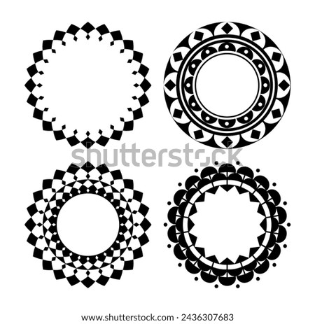 Ornament Vector Art Circle Frame