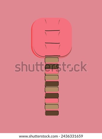 Graphic Design of a modern frozen stick chocolate candy-bar with 
