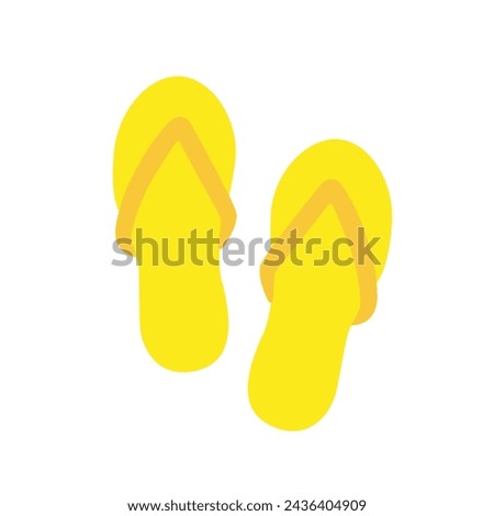 Clip art of flip-flop. Fashionable, simple, cute icons.