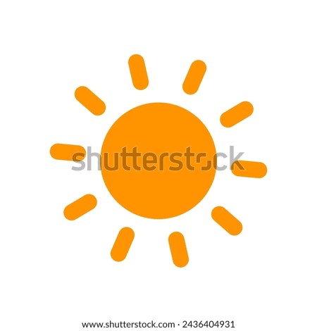 Clip art of the sun. Fashionable, simple and cute icons.