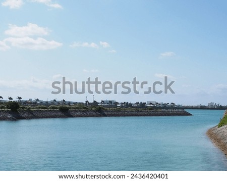 blue sky and sea in Okinawa