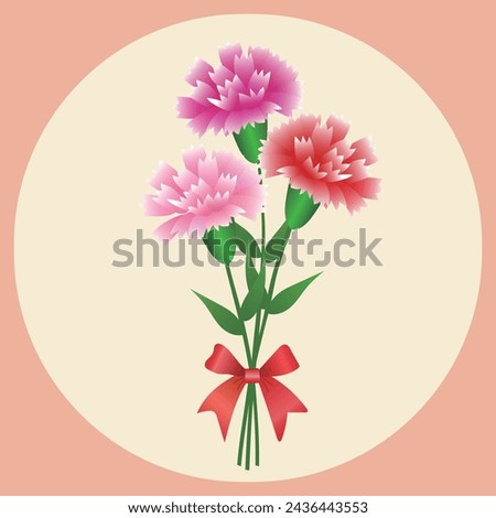 Clip art of carnation for mother's day