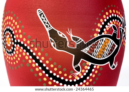 aboriginal art depicting a platypus