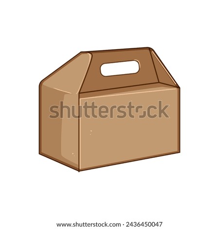package food box to go cartoon. mockup takeaway, hand sale, people brand package food box to go sign. isolated symbol vector illustration
