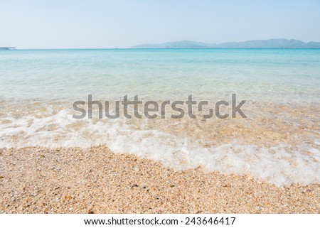 sea beach blue sky and sunlight relaxation landscape of Thailand