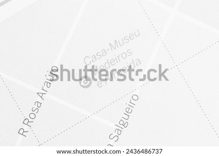 Casa-Museu Medeiros e Almeida in Lisbon, Portugal city town centre map of district atlas name in black and white