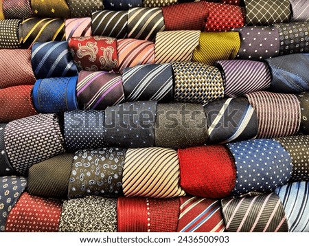neckcloth necktie neckwear at clothes shop Royalty-Free Stock Photo #2436500903