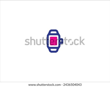 Smart watch logo and icon illustration.