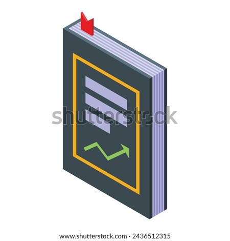 Book guide currency conversion icon isometric vector. Shape finance. Banking sign business