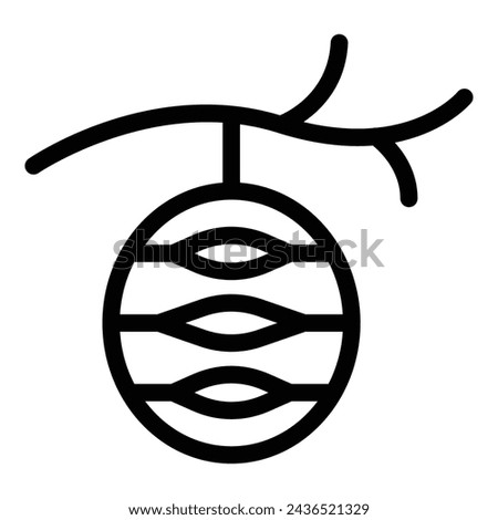 Cocoon icon outline vector. Butterfly growth. Larva metamorphosis process