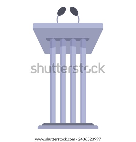 Modern tribune icon cartoon vector. Public show object. Audience stand