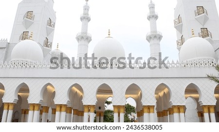 Exploring the Beauty of Syech Zayed Mosque's Terrace Royalty-Free Stock Photo #2436538005