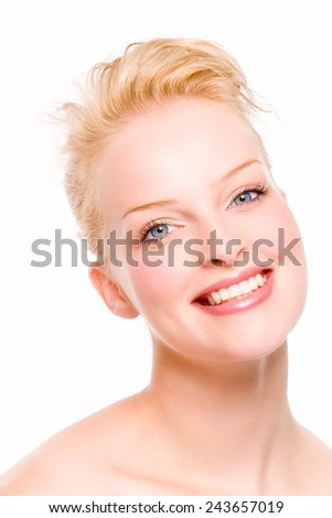 Portrait of a beautiful smiling model.