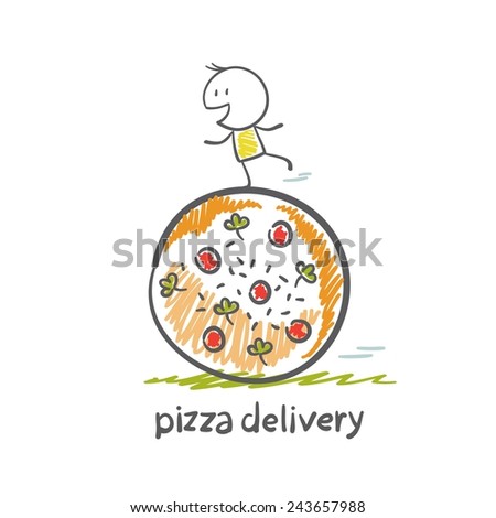 pizza delivery illustration