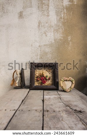 Frame and decorative on wooden