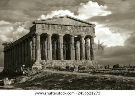 Ancient Greek Temple of Concord in the Valley of the Temples in Agrigento. Sicily. Royalty-Free Stock Photo #2436621273