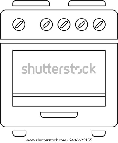 Stove oven icon vector sign. Stove gas oven icon simple style vector