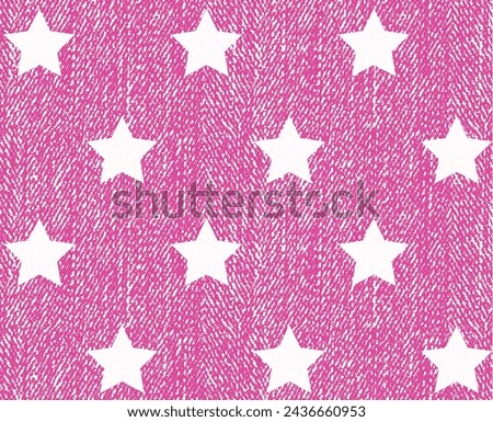 cute star patterns texture denim