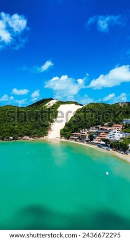 Ponta Negra Beach in Natal, Rio Grande do Norte, Brazil - Beautiful view in the most famous beach of Natal Royalty-Free Stock Photo #2436672295
