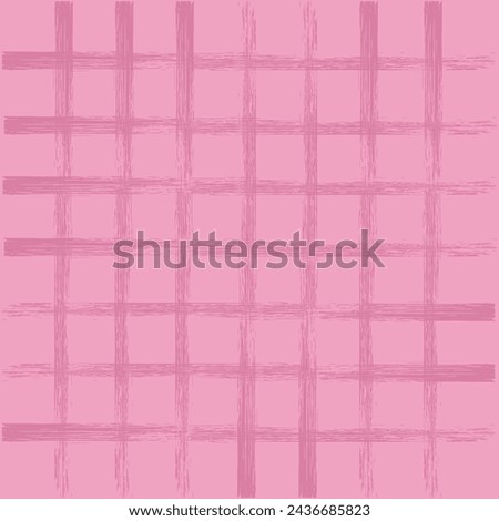 Vector hand drawn cute checkered pattern. Doodle Plaid geometrical simple texture. Crossing lines. Abstract cute delicate pattern ideal for fabric, textile, wallpaper.