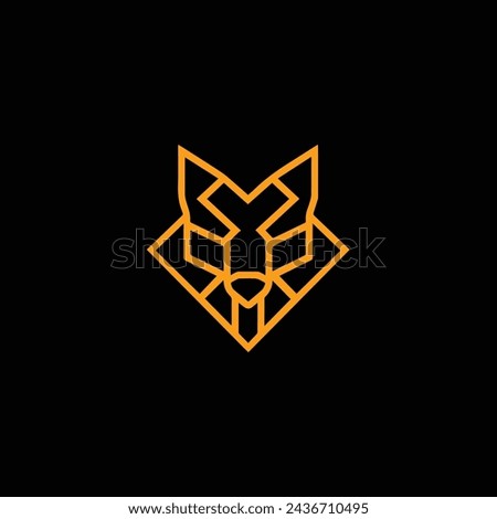 wolf head logo design symbol 