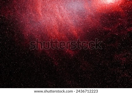 Black dark red orange golden brown shiny glitter abstract background with space. Twinkling glow stars effect. Like outer space, night sky, universe. Rusty, rough surface, grain.