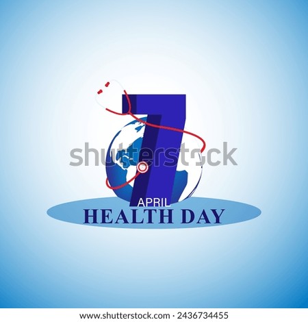Vector illustration of World Health Day social media feed template
