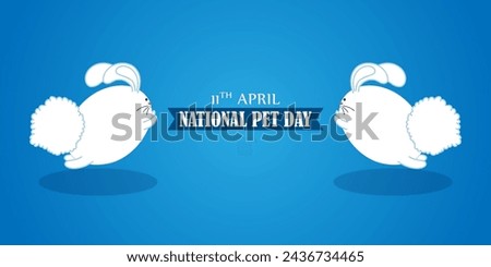 Vector illustration of National Pet Day Day social media feed template