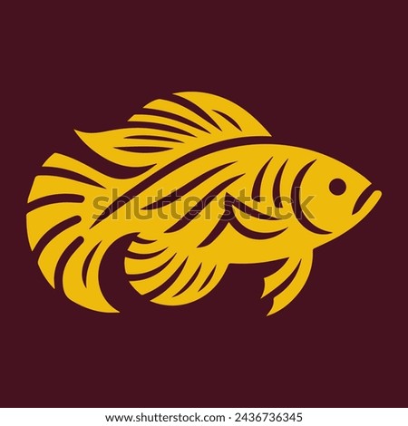 Illustration vector art of Golden Fish Illustration Pattern. Perfect for logo design. Designed by Dekreatif.
