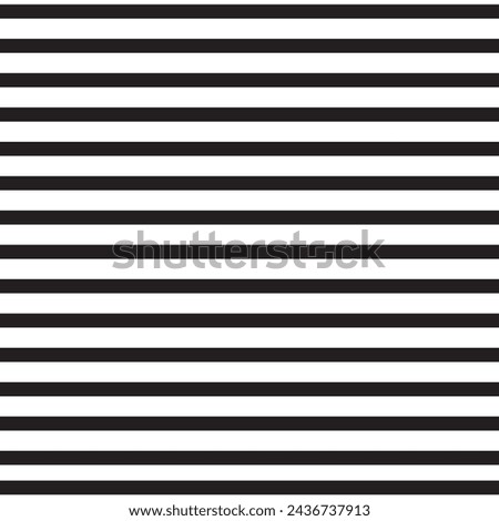 Striped background with horizontal straight black and white stripes. Seamless and repeating pattern. vector file illustration.