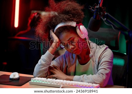 Young Podcaster Creating Content in Studio.