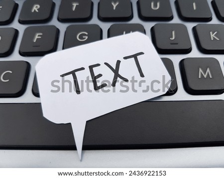 Text writting on laptop keyboard background.