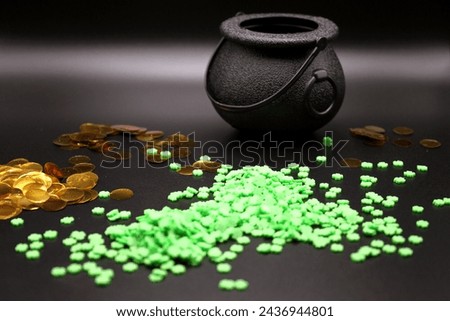 Shamrock Polymer Clay Confettite Pieces Miniature Green Craft Supplies
