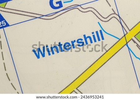 Wintershill, Southampton in Hampshire, England, UK atlas map town name of the area