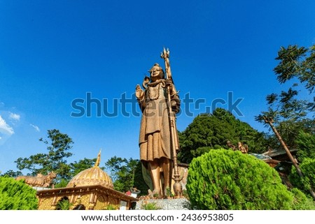 Kailashnath Mahadev Statue Kathmandu ,Nepal. World's Tallest Statue Of Hindu God Mahadev or Lord Shiva. Kailashnath Mahadev Statue is the second tallest Shiva statue in the world. It is currently the  Royalty-Free Stock Photo #2436953805