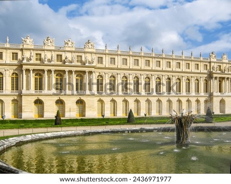 Versailles palace and gardens in spring outside Paris, France Royalty-Free Stock Photo #2436971977