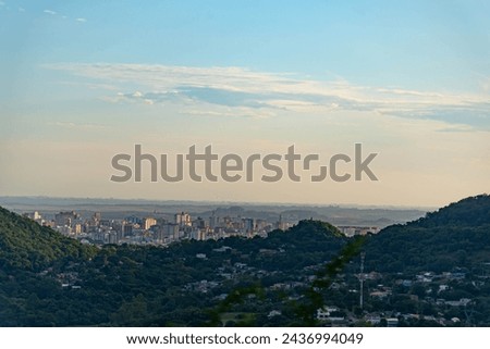Panoramic view of the city of Santa Maria, Rio Grande do Sul, Br