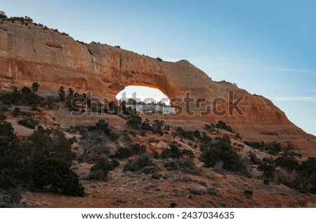 Wilson Arch, natural sandstone arch in southeastern Utah, USA Royalty-Free Stock Photo #2437034635