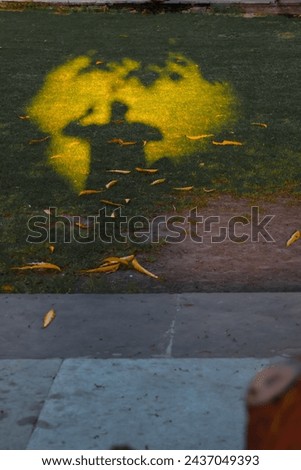 Creative click with help os shadow , creative silhouette shadow picture.