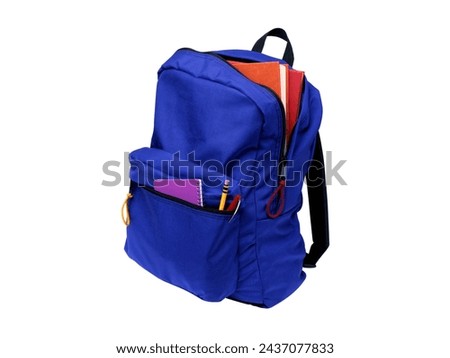blue backpack, Bag School Custom Classic Deluxe Backpack Design Royalty-Free Stock Photo #2437077833