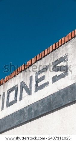 Letters in a factory sign