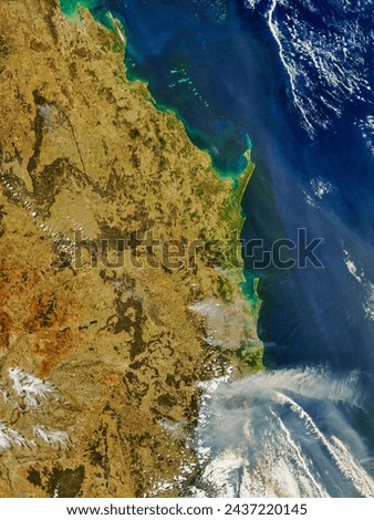 Fires and smoke in New South Wales, Australia. . Elements of this image furnished by NASA.